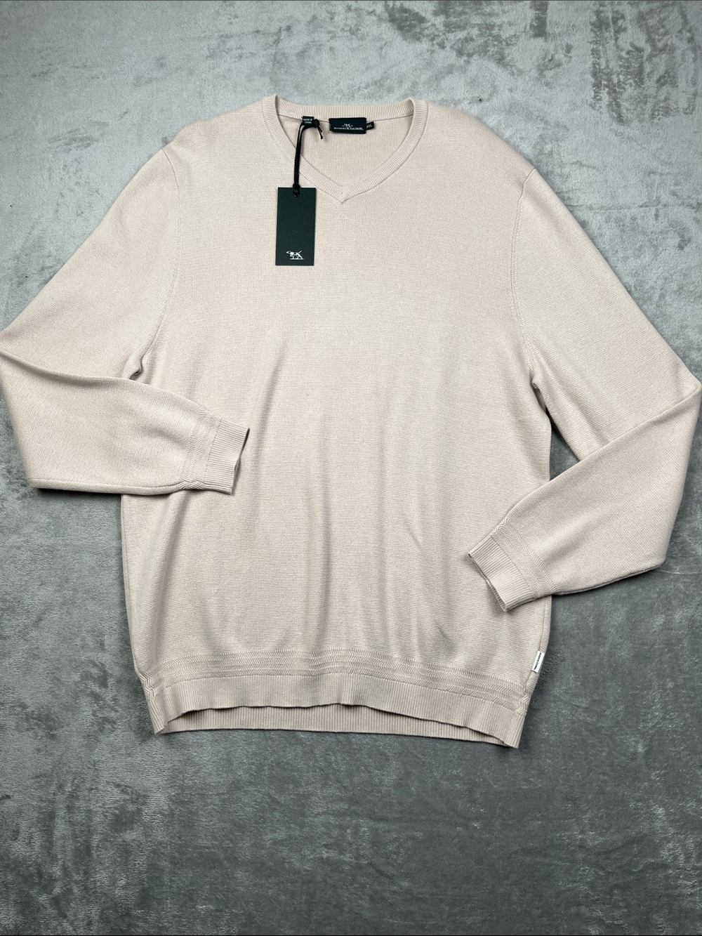 NEW Rodd & Gunn XS 100% Supima Cotton Men's Cream Crewneck Sweater